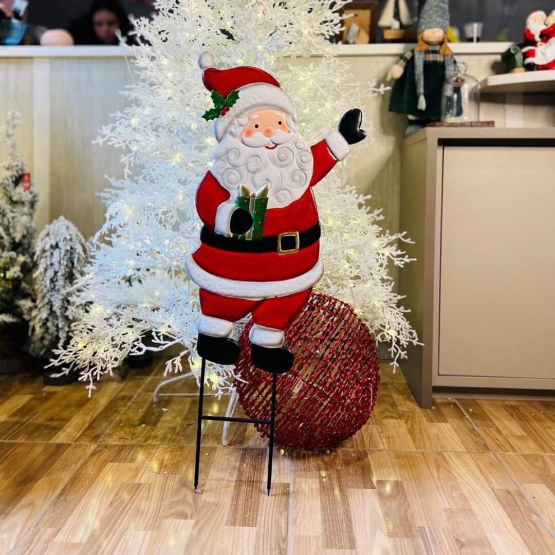 Decoração para Jardim Papai Noel – 100 cm