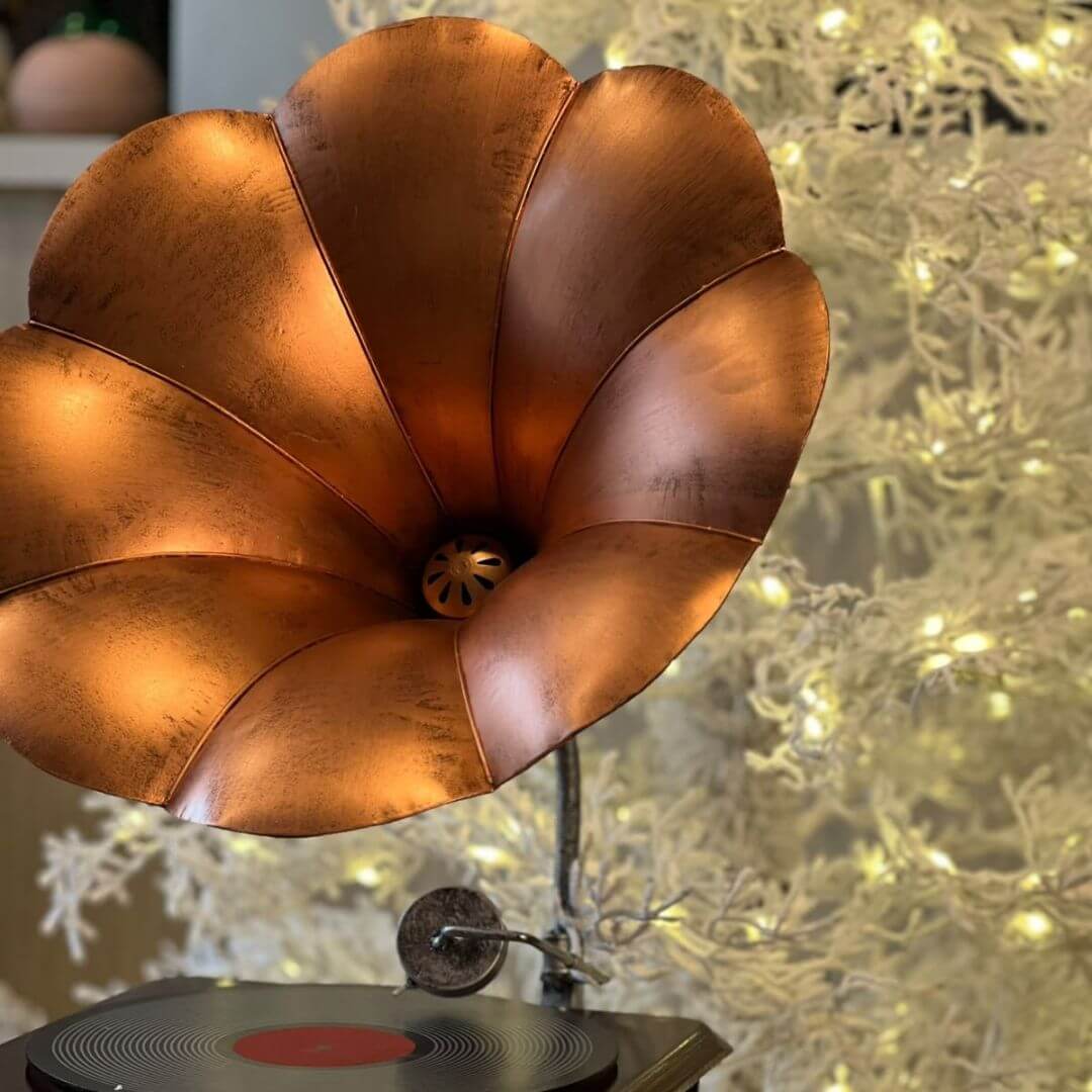 Cenário Decorativo Fonógrafo com Luz, Som e Movimento – 77cm