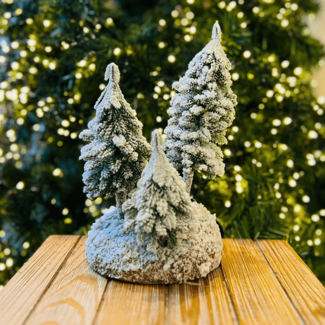 Conjunto Árvores Nevadas - 29 cm