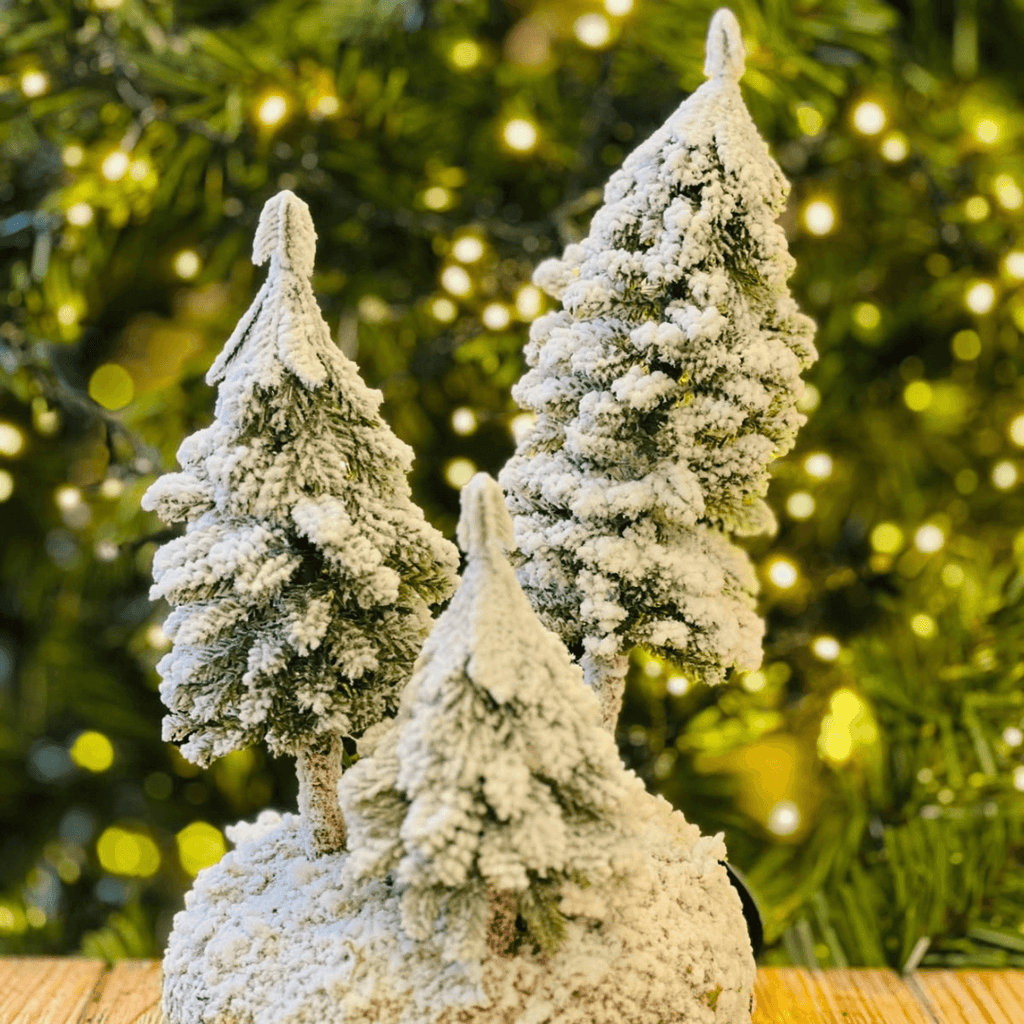 Conjunto Árvores Nevadas - 29 cm