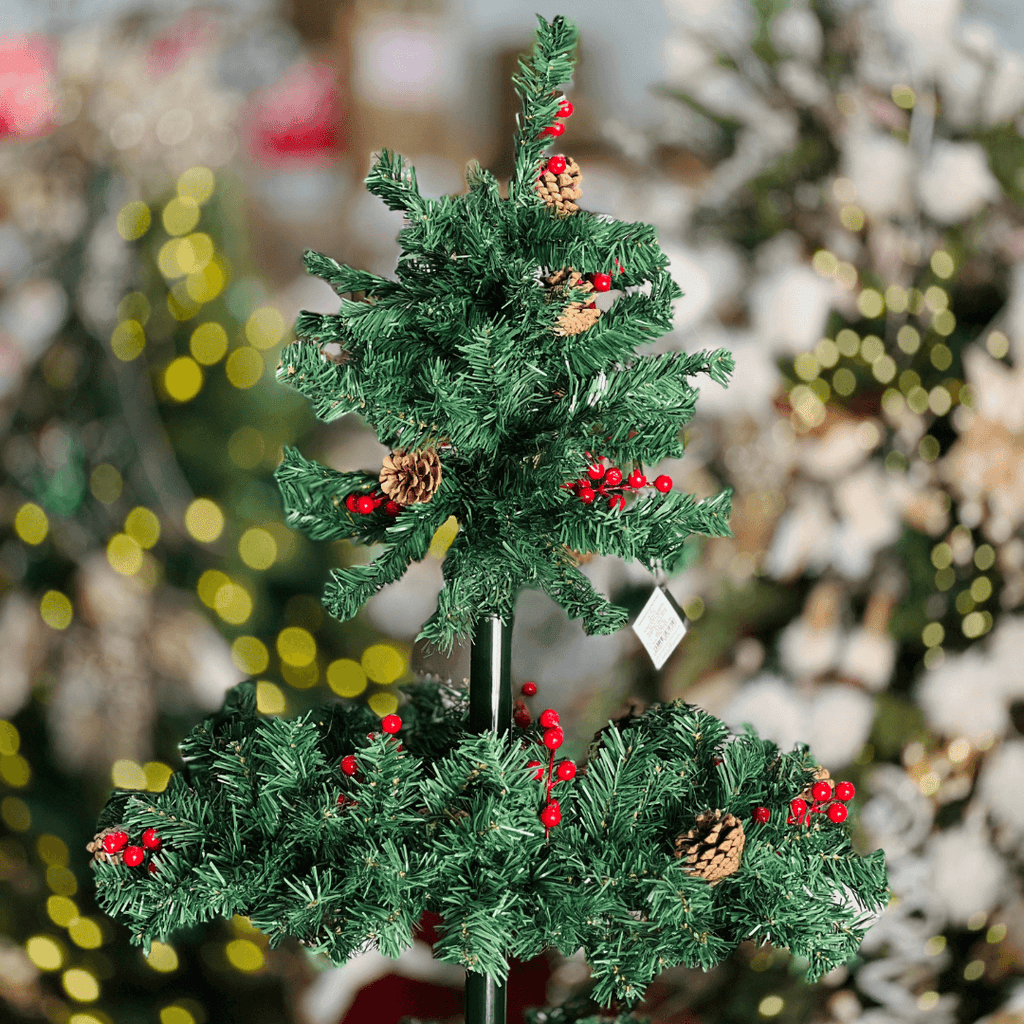 Árvore de Natal com Suporte e 5 Camadas – 2,1m