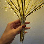 Buque Decorativo com 600 LEDs Luz Quente Dourada – 45cm