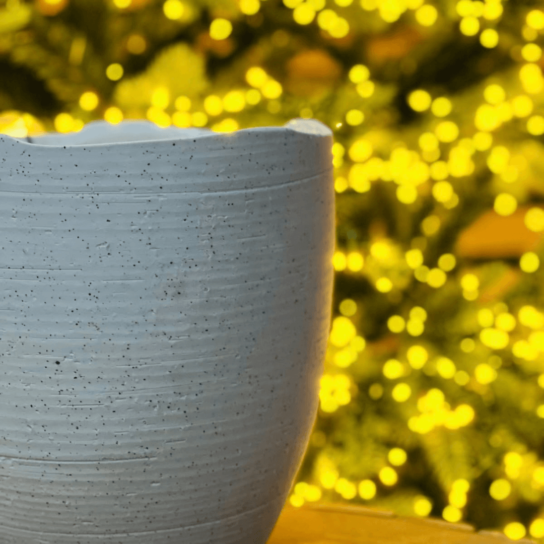 Vaso Decorativo de Cerâmica Branco – 20 x 20 x 20,5cm