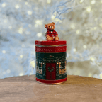 Pote Natalino com Urso Estampado - 18,5 cm
