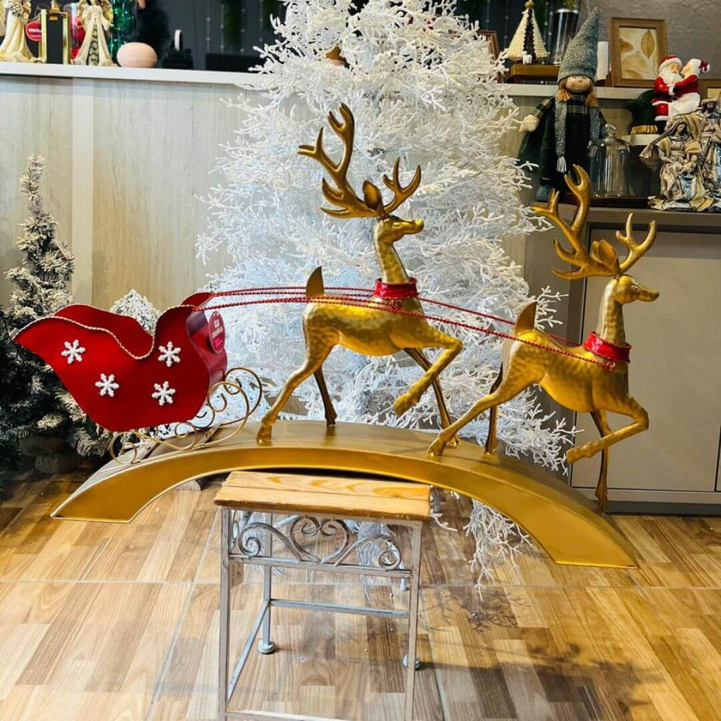 Trenó Decorativo com Renas – 1,04cm