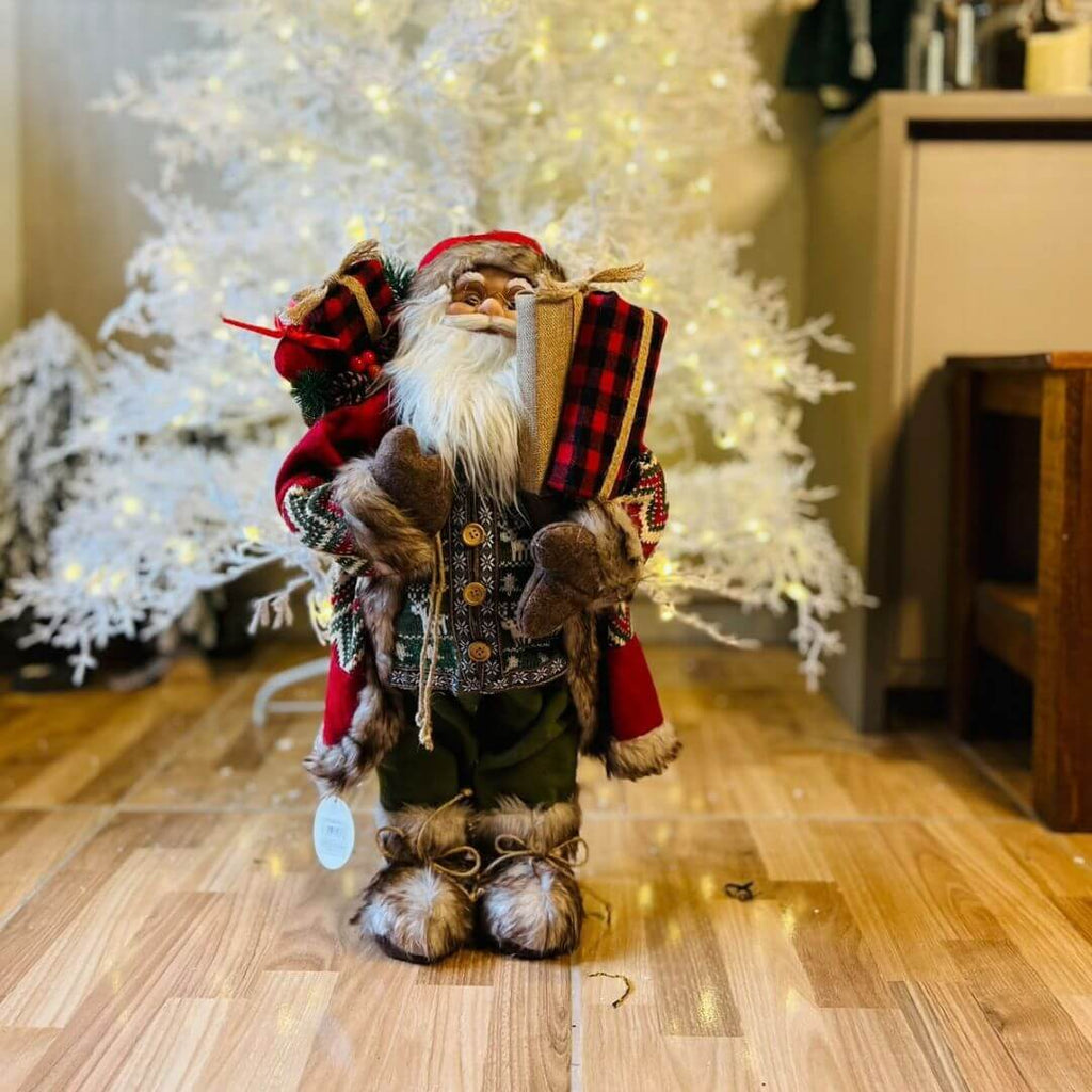 Papai Noel Natalino Com Presente - 60cm