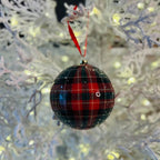 Bola de Natal Xadrez Brilhante – 10cm | Jogo com 2 Peças