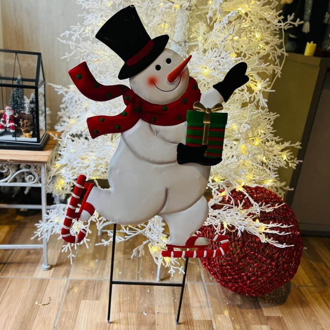 Decoração para Jardim Boneco de Neve – 95 cm