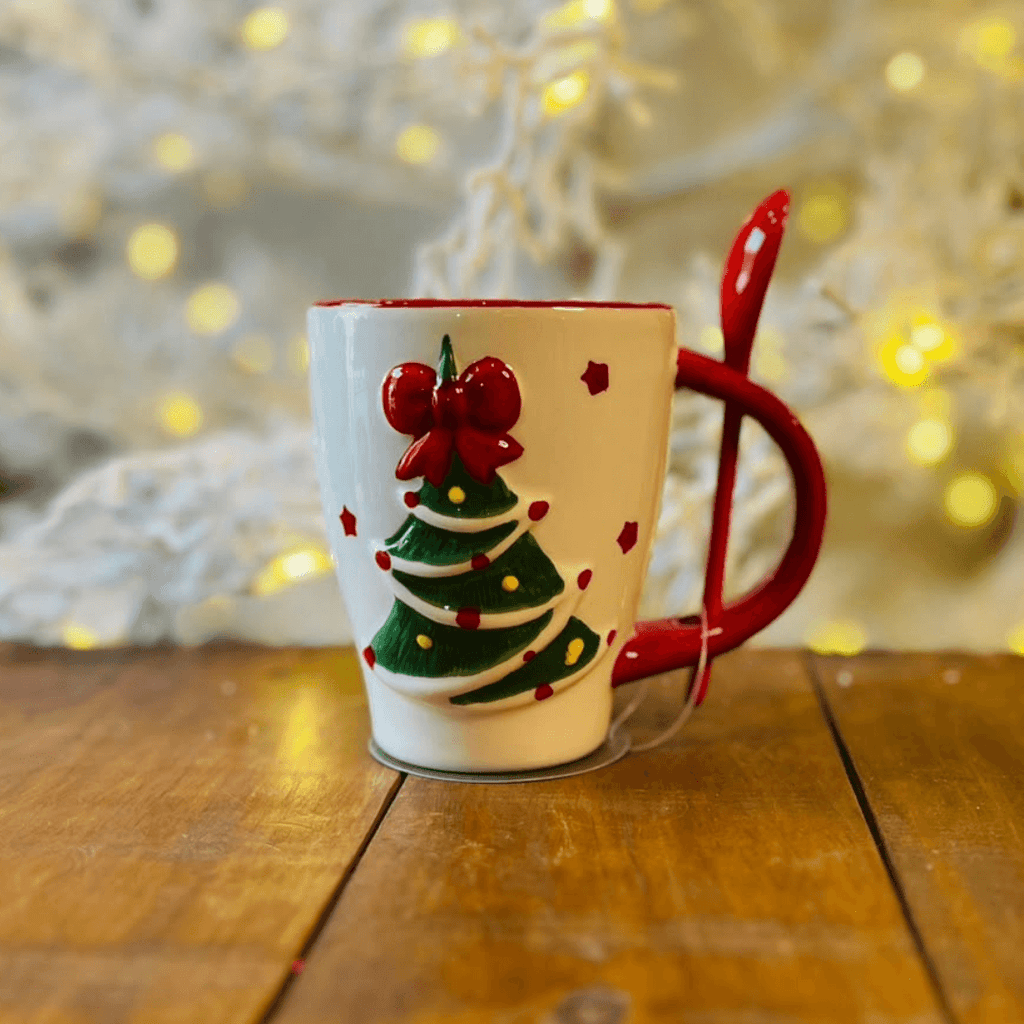 Caneca Natalina com Colher – 11cm