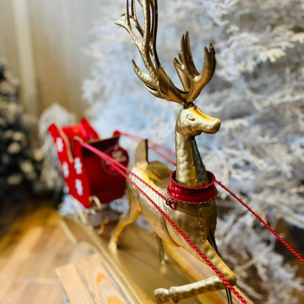 Trenó Decorativo com Renas – 1,04cm