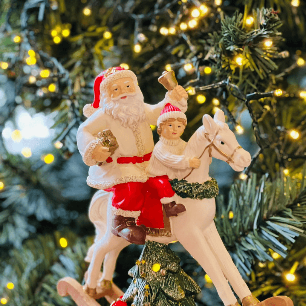 Decoração Noel com Cavalo de Balanço e LED – 20 x 21cm