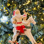 Decoração Noel com Cavalo de Balanço e LED – 20 x 21cm