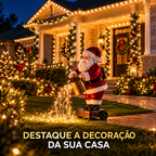 Papai Noel com Cascata de Luzes LED 60cm
