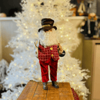 Decoração Papai Noel com Relógio - 45 cm