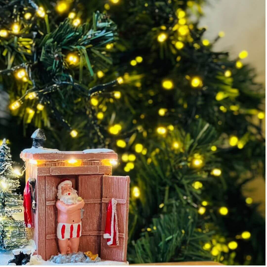 Cenario Natalino C/led Banheiro em pé  - 11cm