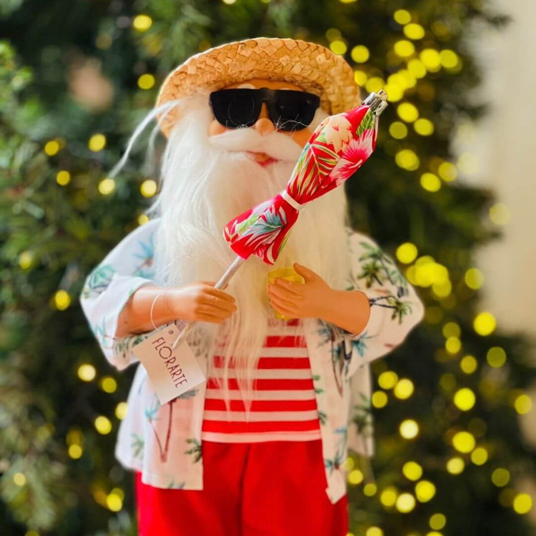 Papai Noel Natal Praia- 40cm