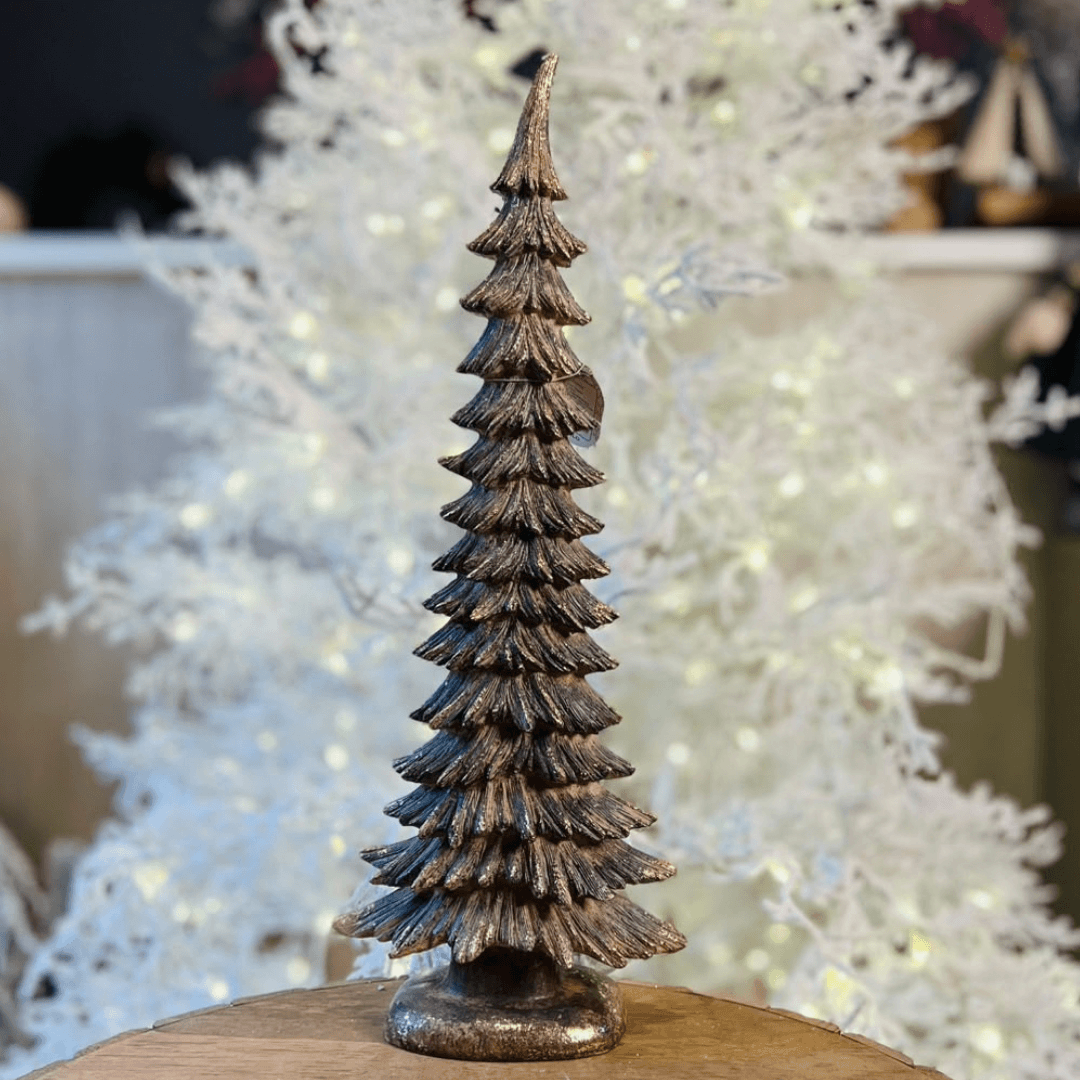 Mini Árvore Marrom e Dourado - 53 cm