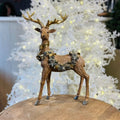 Decoração Rena em Pé com Colar de Pinhas - 46cm